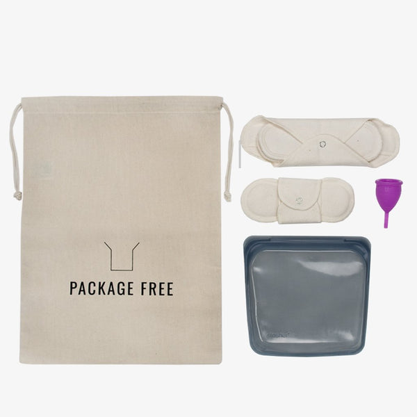 Zero Waste Menstrual Kit Size 1 / Purple, Size 2 / Purple, Size 1 / Blue, Size 2 / Blue
